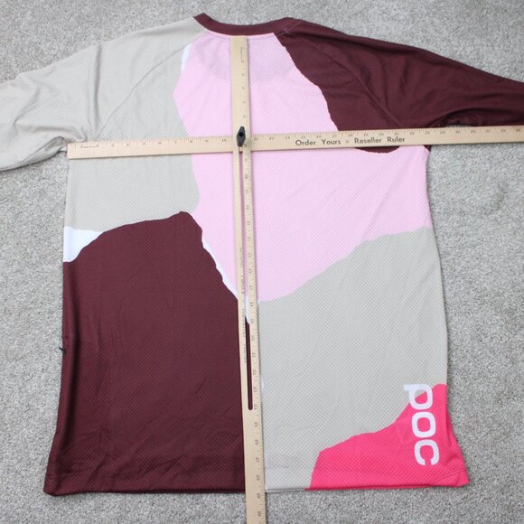 POC Pure Cycling Shirt Mens 2XL XXL Pink/Red/Beige 3/4 Sleeve MTB Bike Jersey - Picture 14 of 16
